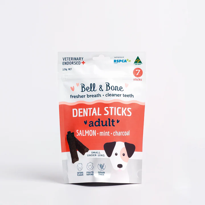 Bell & Bone - Dental Sticks - Salmon, Mint and Charcoal - Small 126g