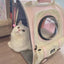 Pink Space Capsule Pet Backpack Carrier | Bubble Window Cat & Small Dog Travel Bag with Dual Entry & Front Treat Pocket