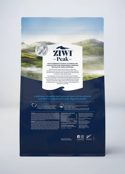 ZIWI Peak Steam &Dried Grass-fed Lamb with Green Vegetables Dog Food