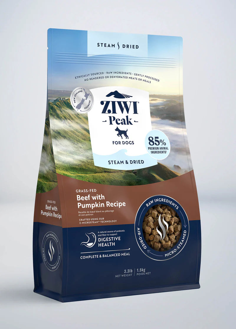 ZIWI Peak Steam &Dried Grass-fed Beef with Pumpkin Dog Food