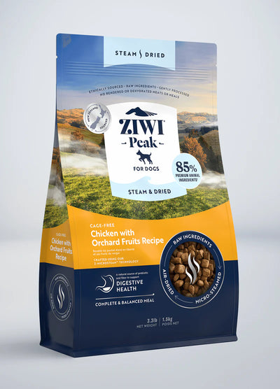 ZIWI Peak Steam & Dried Cage-free Chicken with Orchard Fruits Dog Food