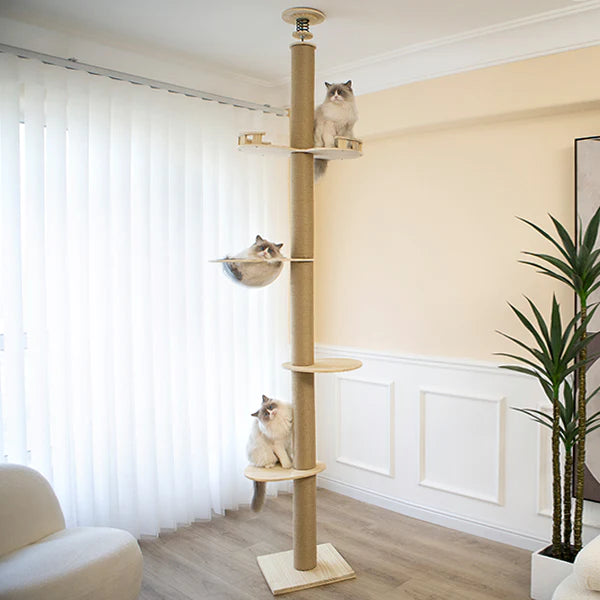 SupermarCat Floor to Ceiling Climbing Cat Tree - Premium SCAT02