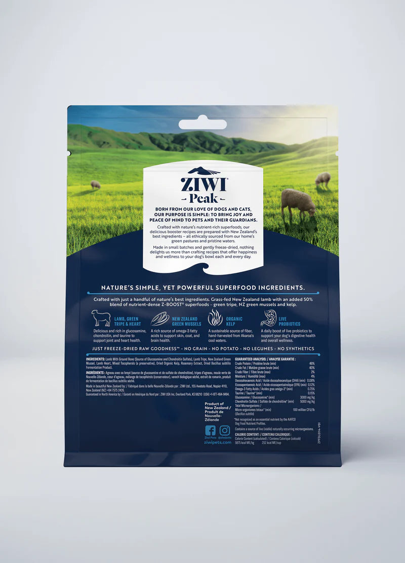 ZIWI Peak Freezel Dried Raw Superboost Lamb Dog Food