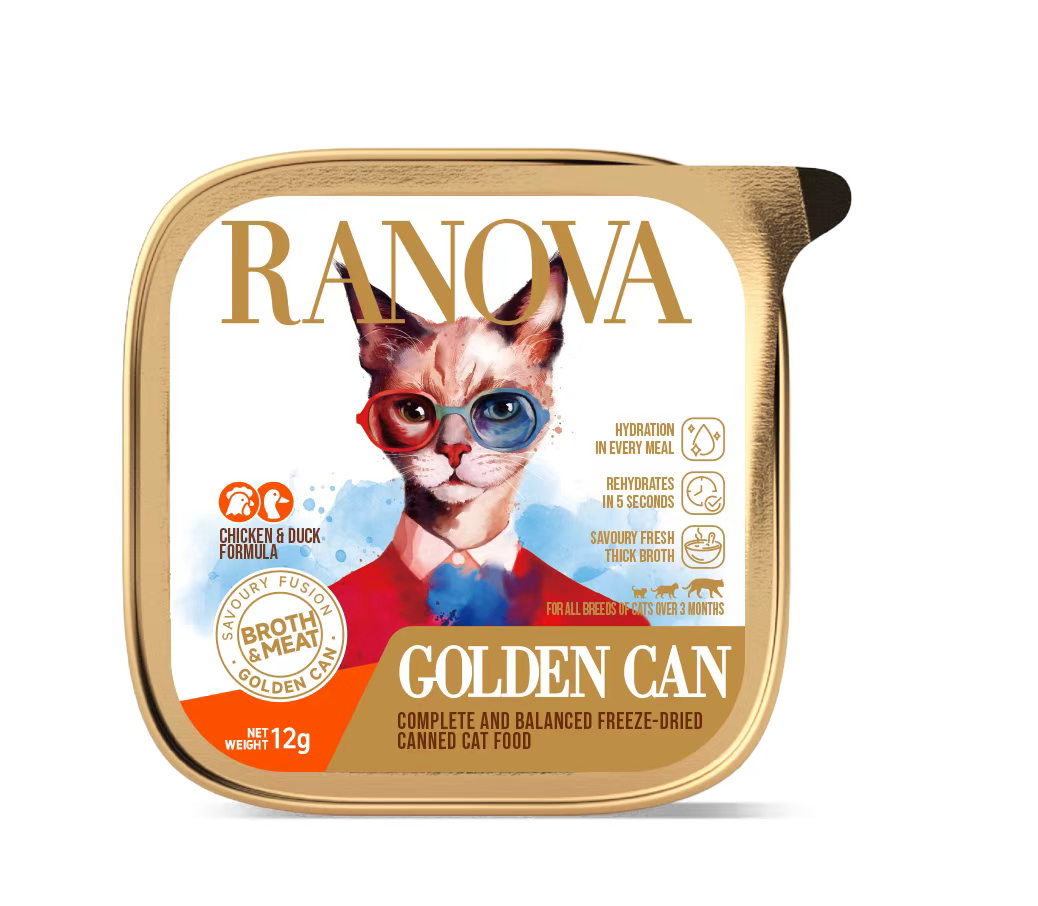 Complete Freeze-Dried Canned Cat Food Chicken & Duck Formula 12g | High Protein, Complete & Balanced Nutrition