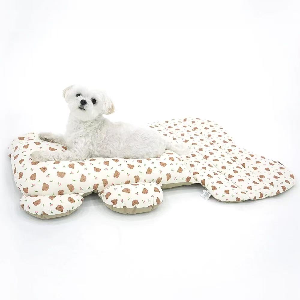 Reversible Portable Pet Stroller Mat & Bed | Foldable Travel Cushion for Dogs & Cats | Carrier & Basket Sleeping Pad