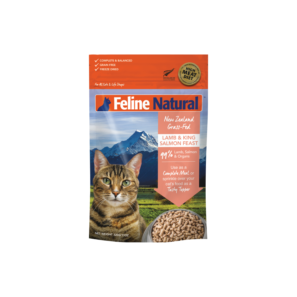 K9 Feline Natural Freeze Dried Lamb & King Salmon Feast Freeze-Dried Cat Food 320g
