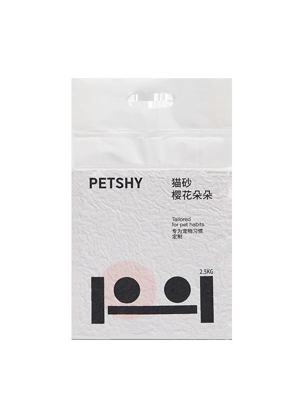 Petshy 2mm Sakuru Tofu Cat Litter Fine Mixed Bentonite Deodorant Dust-free 2.5kg