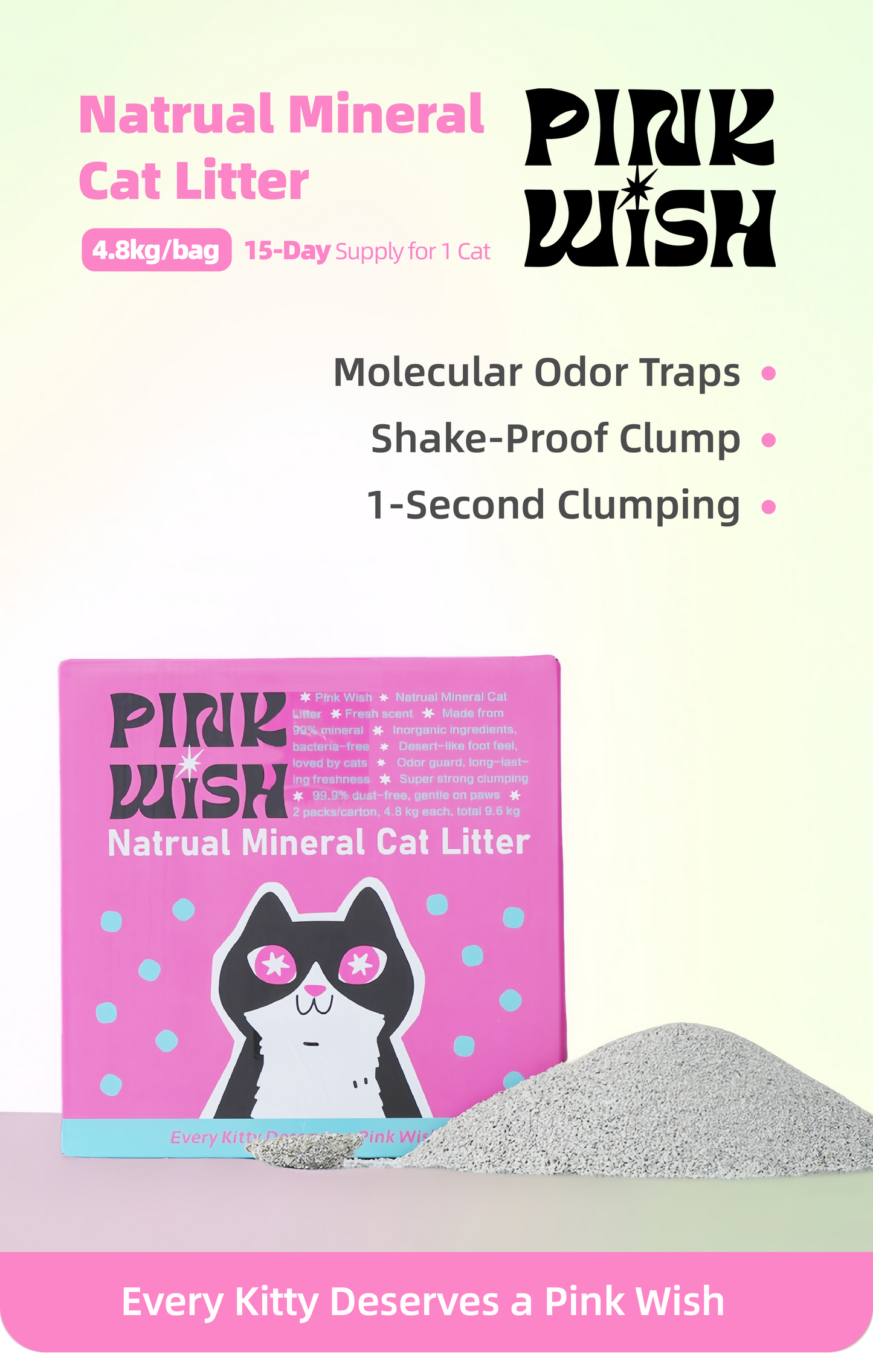 Pink Wish Sodium Bentonite Cat Litter