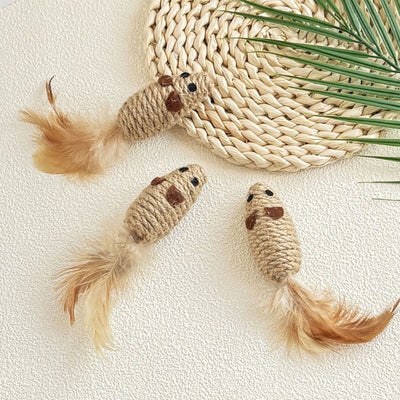 Hemp Scratcher Mouse Cat Toy