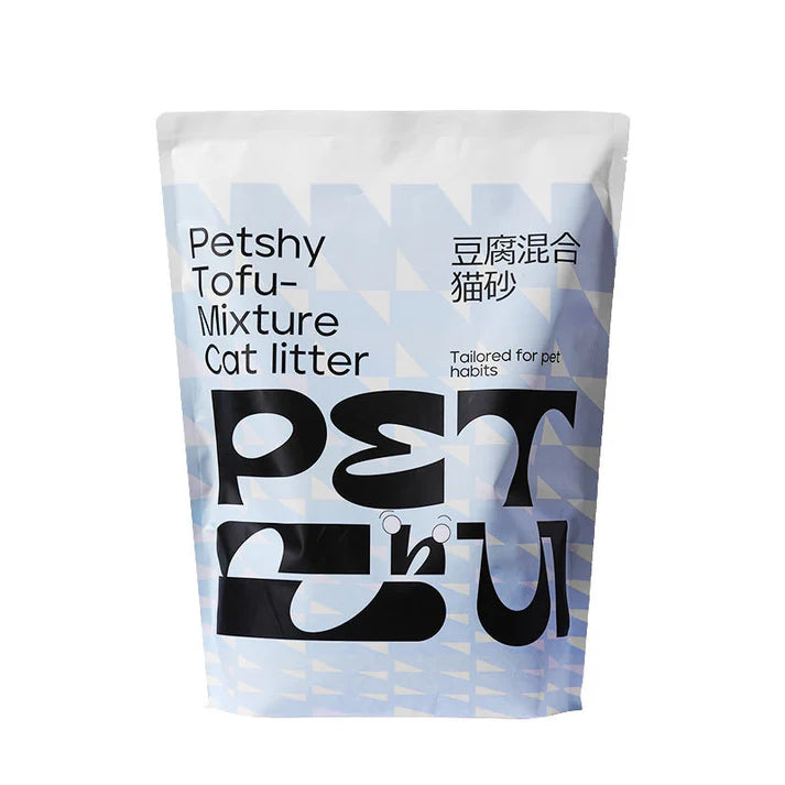 Petshy 2mm Coconut Tofu Cat Litter Fine Mixed Bentonite Deodorant Dust-free 2kg