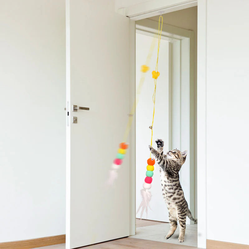 Hanging Self-excited Retractable Catnip Swing Cat Toy