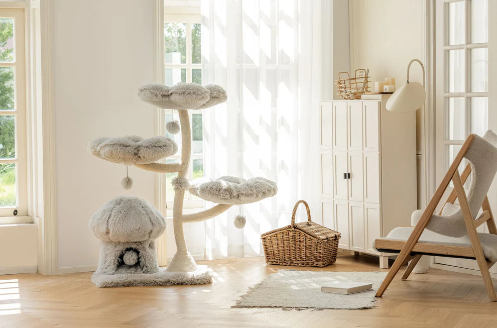 Purrista Mushroom Ice Cream Cat Tree (Three-Layer) - GREY