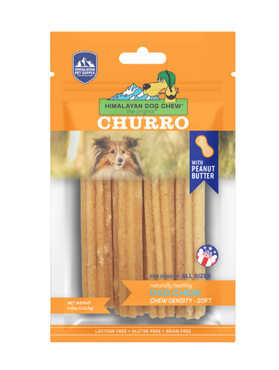 Himalayan Dog Chew Churro Peanut Butter 4pk (5220117)