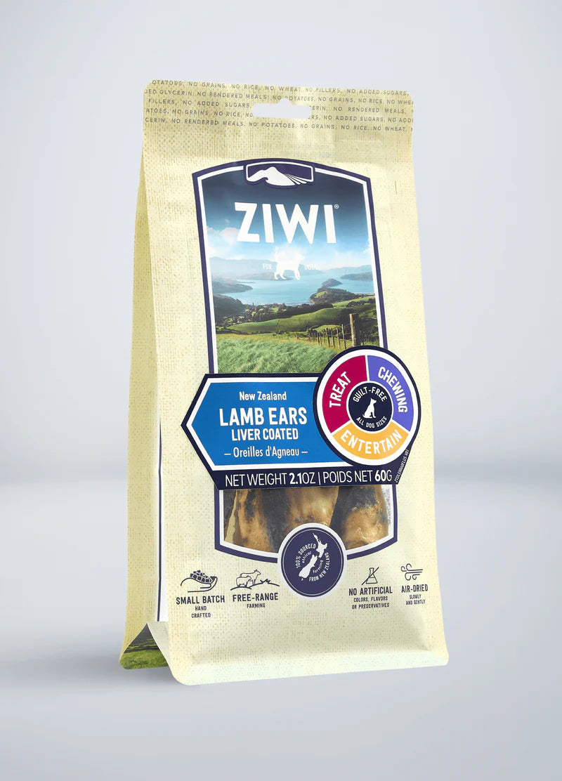 ZiwiPeak® Lamb Ears - Liver Coated Oral Health Treats 60g