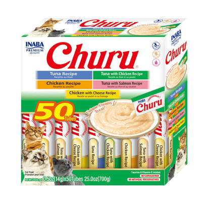 Inaba Churu Tuna & Chicken Variety BOX 700g (14g X 50 Tubes)