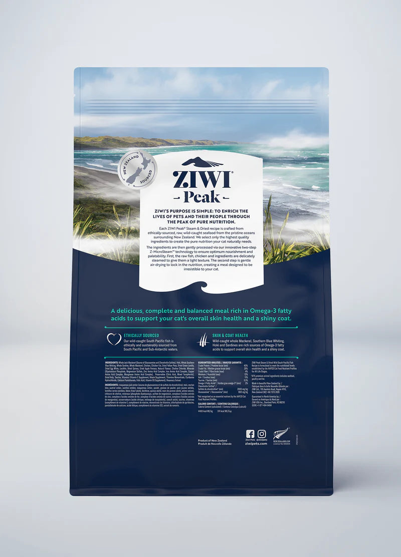 ZIWI Peak Steam & Dried Wild South Pacific Fish Cat Food