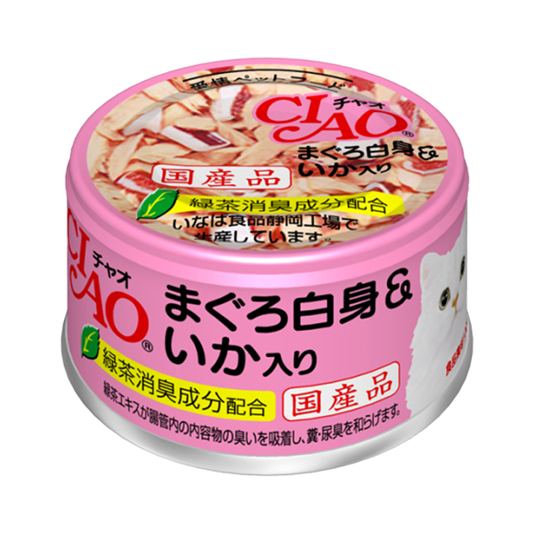 CIAO White Meat Tuna with Cuttlefish in Jelly Cat Canned Food