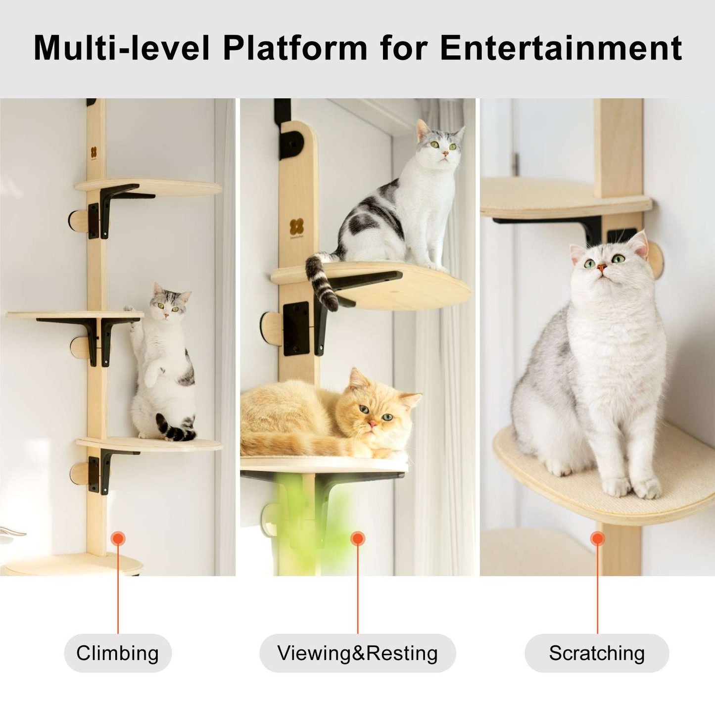 MewooFun Space-Saving Door - Mounted Cat Tree - ChokyoPetStore