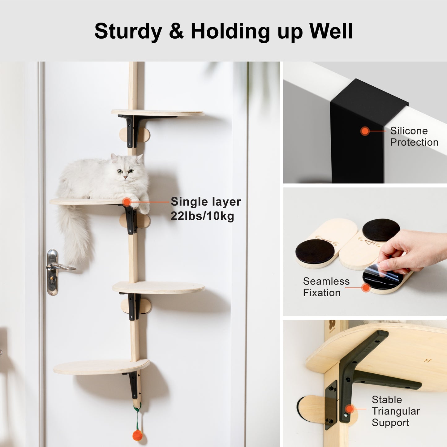 MewooFun Space-Saving Door - Mounted Cat Tree
