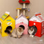 MissPet Milk Carton Cat House & Scratcher – Corrugated Cardboard Cat Bed & Hideaway