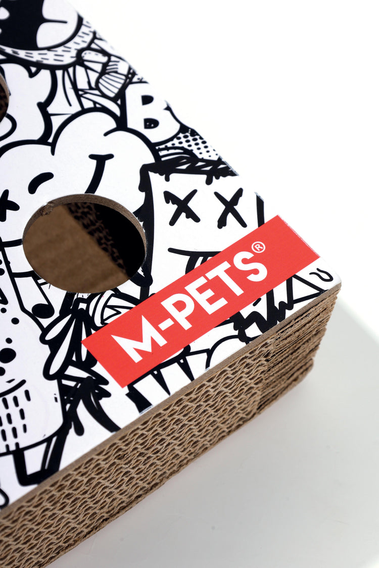 URBANSTYLE Freestyle Cat Scratcher - Black & White