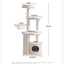 SOPAPETS Luxury Multi-Level Cat Tree Tower with Scratching Posts & Cozy Beds – Modern Cream Design—arrive in middle of Oct