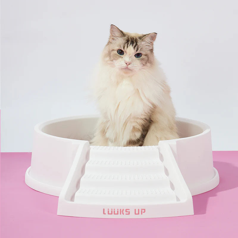 LUUKS UP Dual-Use Big Cabin Cat Litter Box & Kitty House