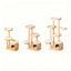 TORA* HONEYPOT CAT Rattan pinewood Cat Tree – Designer Cat Furniture 95cm-141cm
