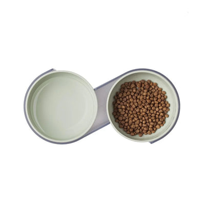 PIDAN Dual Bowl For Cats - Green