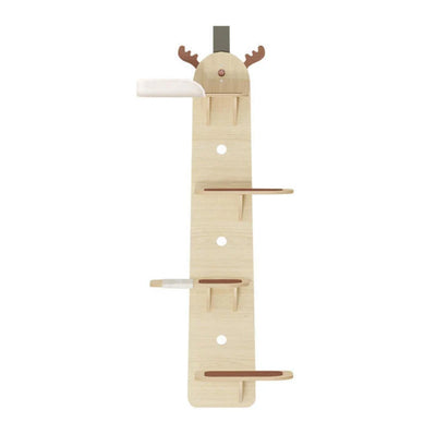 Elk-Shaped Multi-Level Wooden Hanging Cat Tree Cat Toy