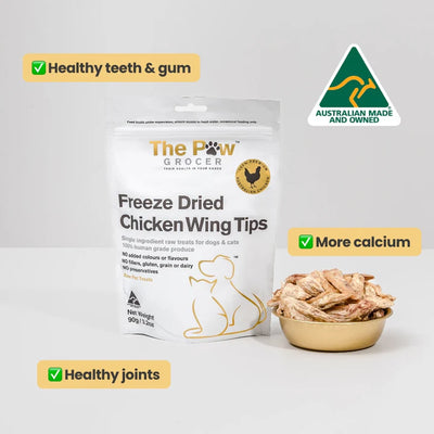 The Paw Grocer - Freeze Dried Chicken Wing Tips 90g