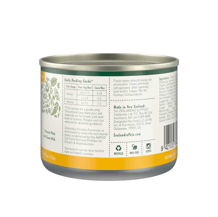 ZEALANDIA Mousse Pate Chicken Kitten & Mama 24 x 170g