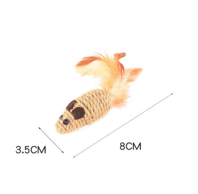 Hemp Scratcher Mouse Cat Toy