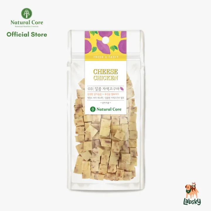 Natural Core Cheese Chicken Cube Treats for Dogs 80g