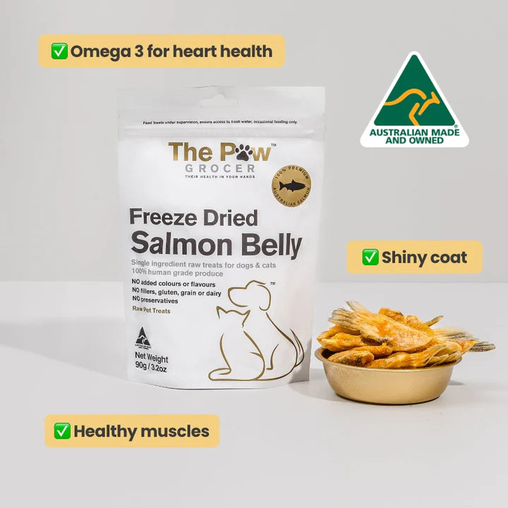 The Paw Grocer - Freeze Dried Salmon Bellies 90g