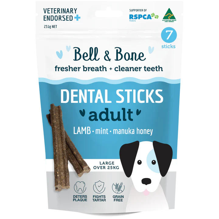 Bell & Bone - Dental Sticks - Lamb, Mint and Manuka Honey - Large 231g