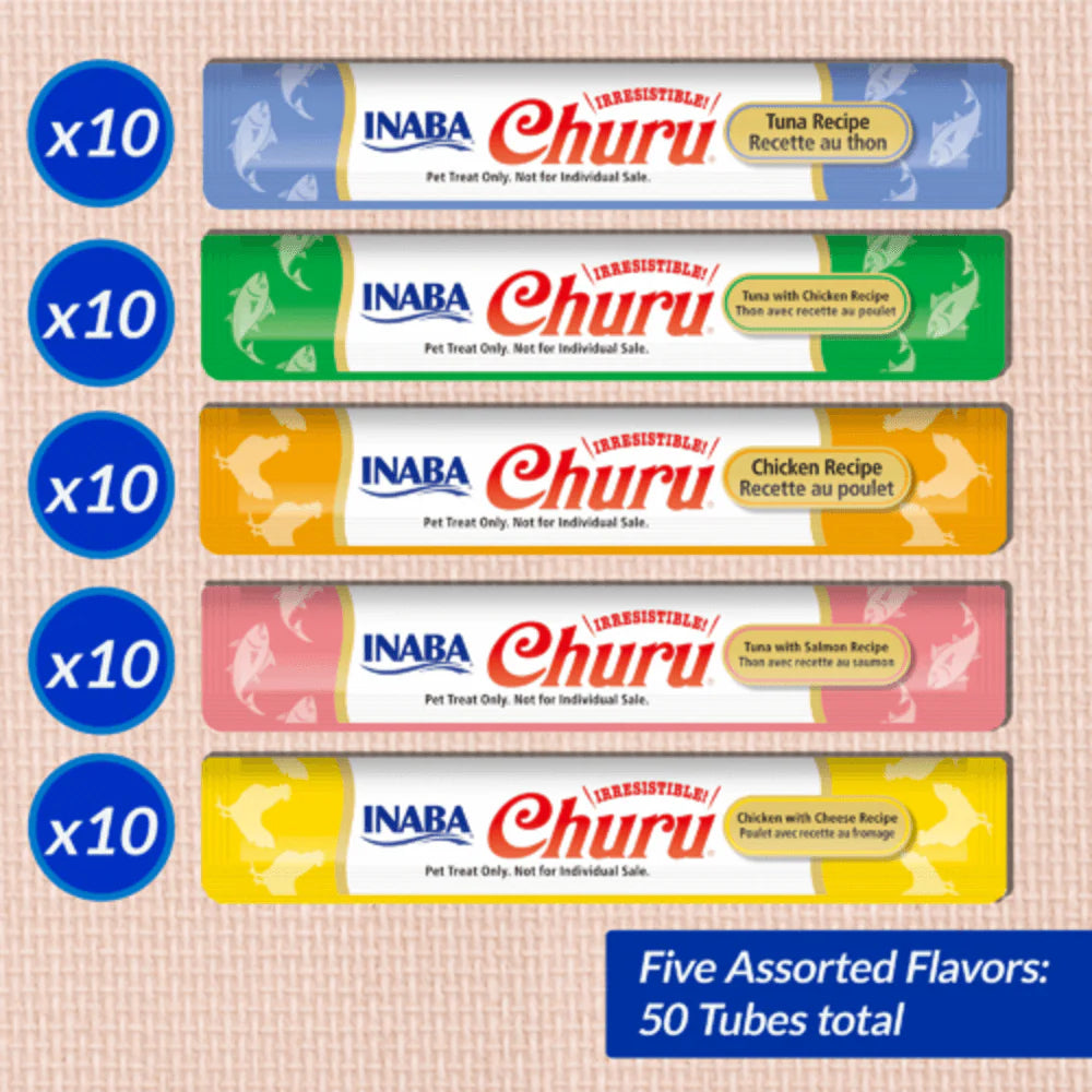 Inaba Churu Tuna & Chicken Variety BOX 700g (14g X 50 Tubes)