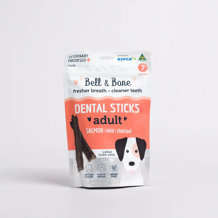 Bell & Bone - Dental Sticks - Salmon, Mint and Charcoal - Large 231g