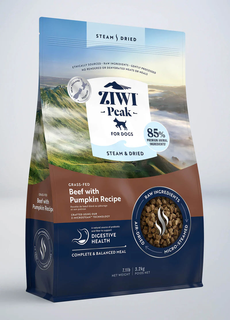 ZIWI Peak Steam &Dried Grass-fed Beef with Pumpkin Dog Food