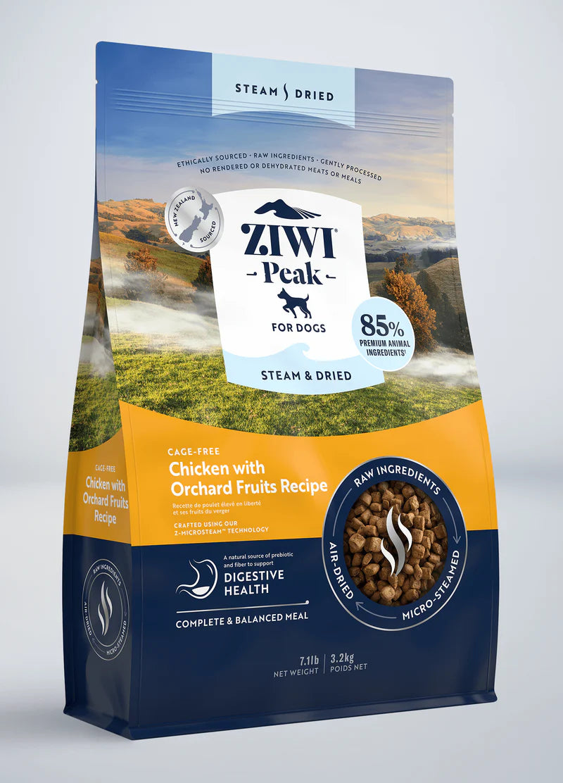 ZIWI Peak Steam &Dried Cage-free Chicken with Orchard Fruits Dog Food