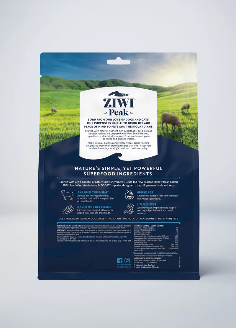 ZIWI Peak Freezel Dried Raw Superboost Lamb Dog Food