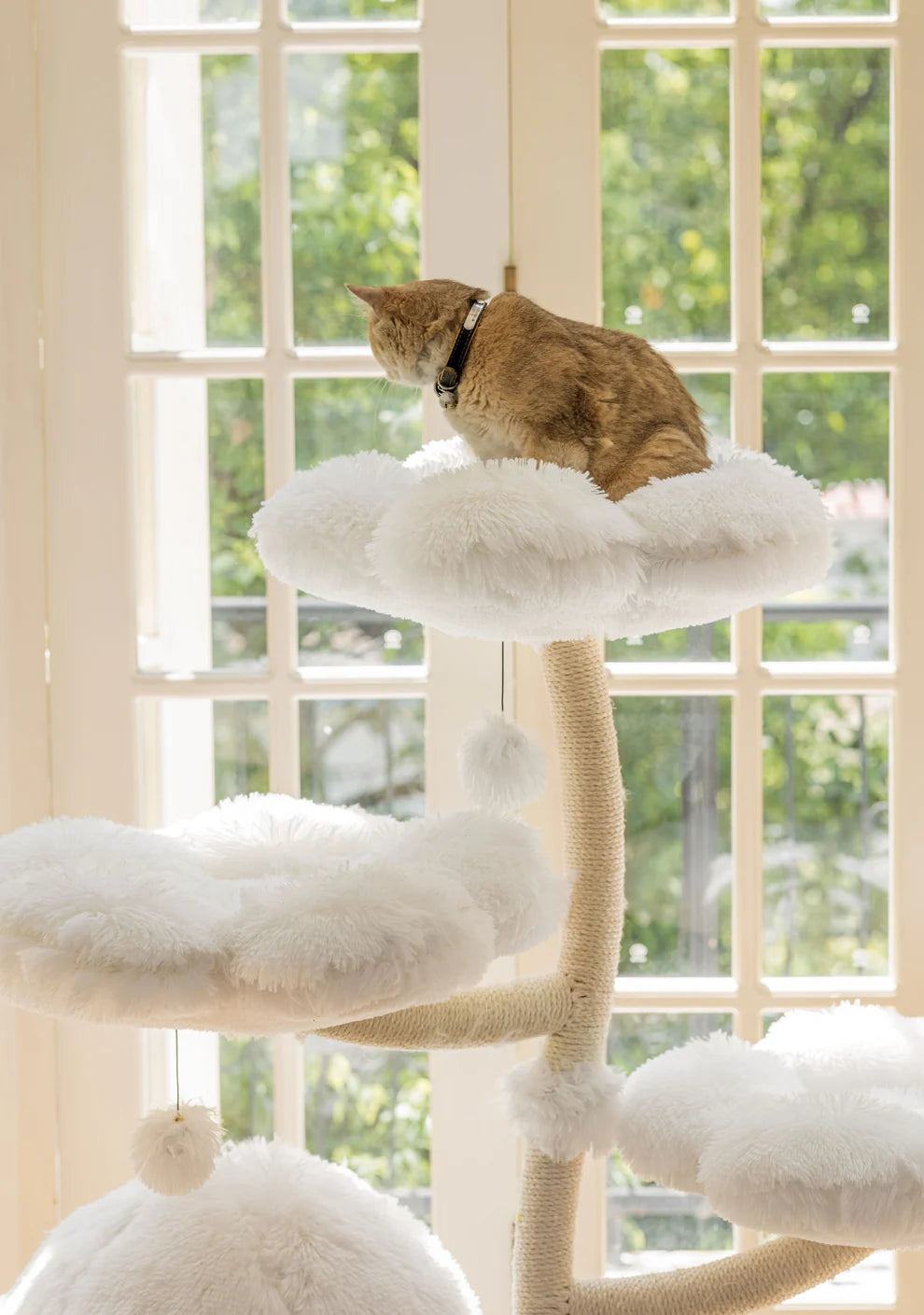 Purrista Mushroom Ice Cream Cat Tree (Three-Layer) - WHITE