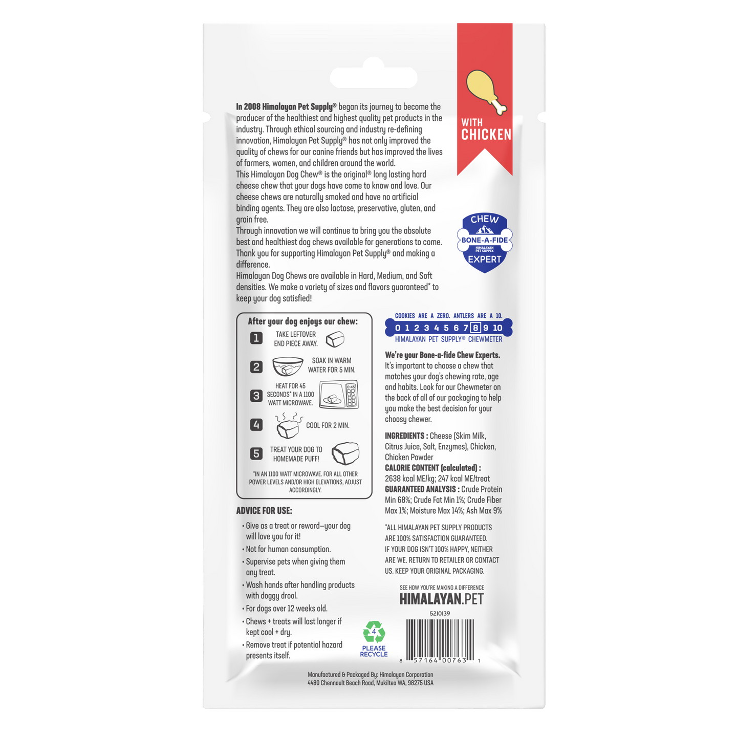 Himalayan Dog Chew Chicken Large (Red) (5210139) - ChokyoPetStore