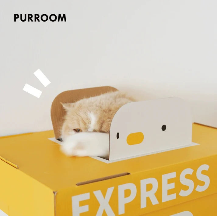 PURROOM Little Chicken Series -  Express Box Themed Cat Scratching Board