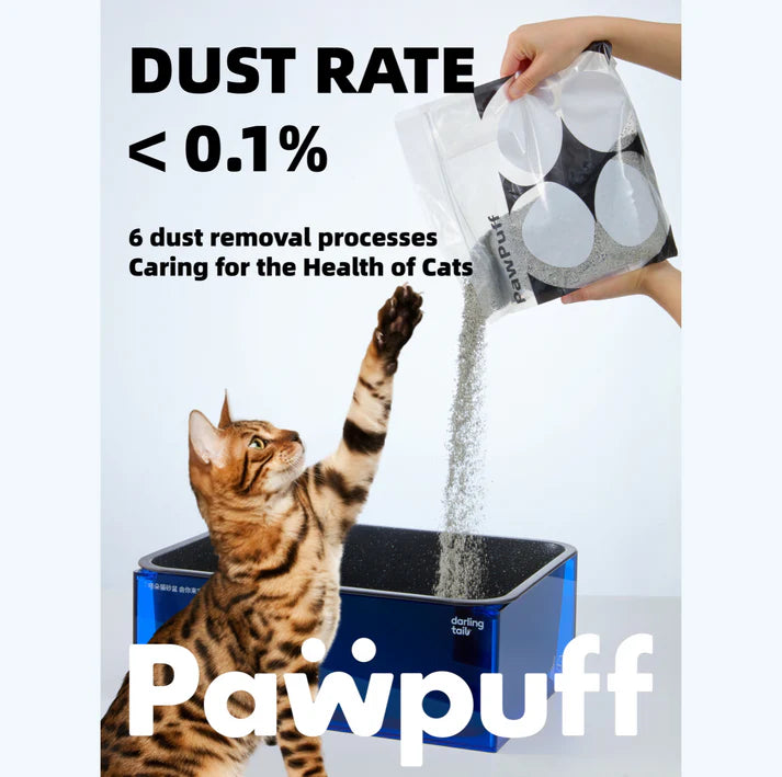 PawPuff Ultra Clumping Sodium Bentonite Cat Litter, 9.6kg - DUST FREE Formula