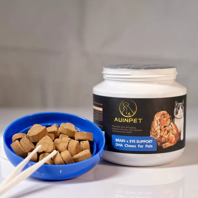 Auinpet Brain + Eye Support DHA Chews for Dogs and Cats