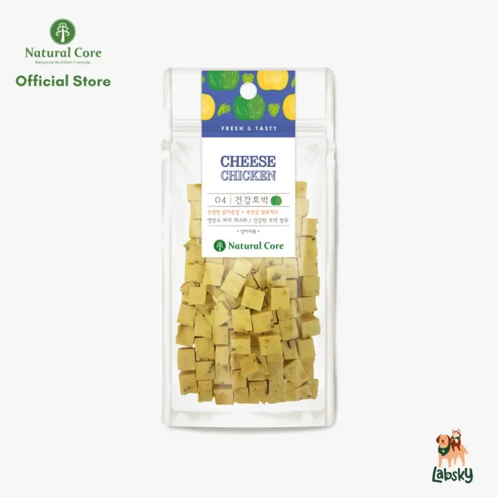 Natural Core Cheese Chicken Cube Treats for Dogs 80g