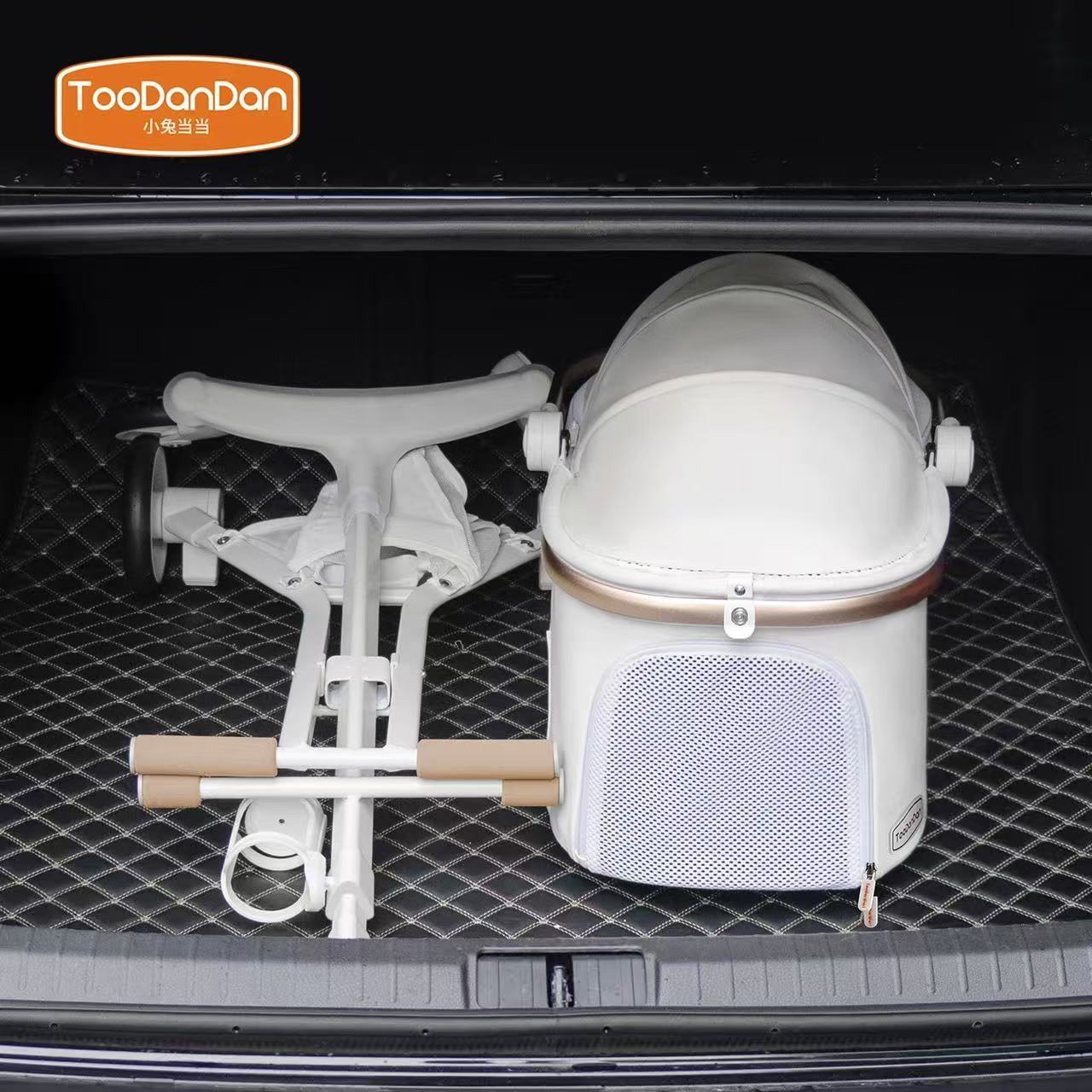 Foldable Pet Stroller with Removable Carrier | Lightweight Dog & Cat Travel Stroller | Small (Standard) & Medium (Bow Design)