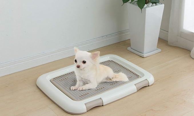 IRIS Dog Training Pad Holder Tray Pet Pee Pads Indoor Puppy Potty Training Tray Portable Traine coffee color