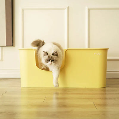 MANGO Open Oversized Splash-Proof Giant Cat Litter Box